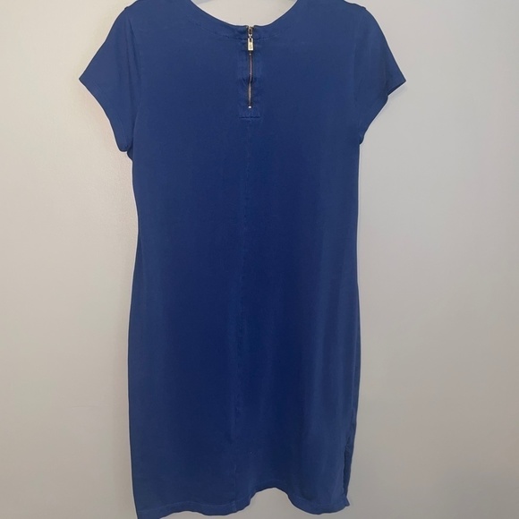 EUC Tommy Bahama Pima Cotton Blue Shift Shirt Dress Size Medium - Picture 8 of 10